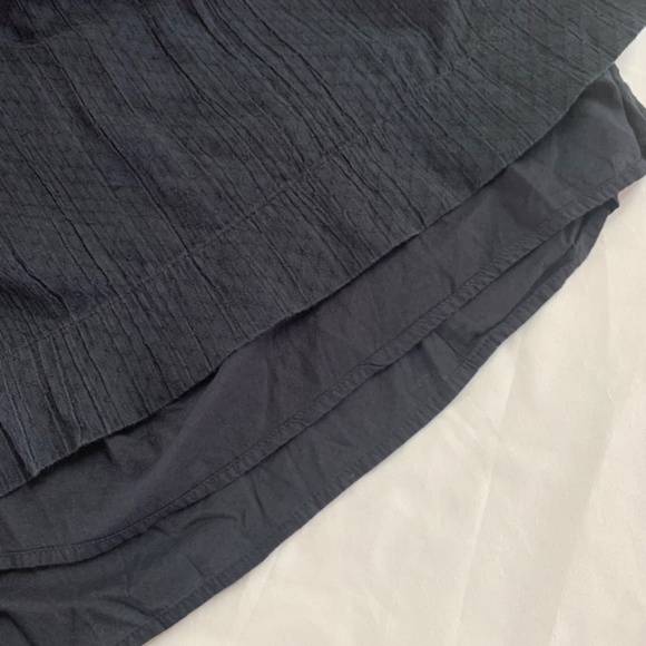 LOFT pleated black mini skirt lined side zip size 4 100% cotton made in India - Picture 5 of 8